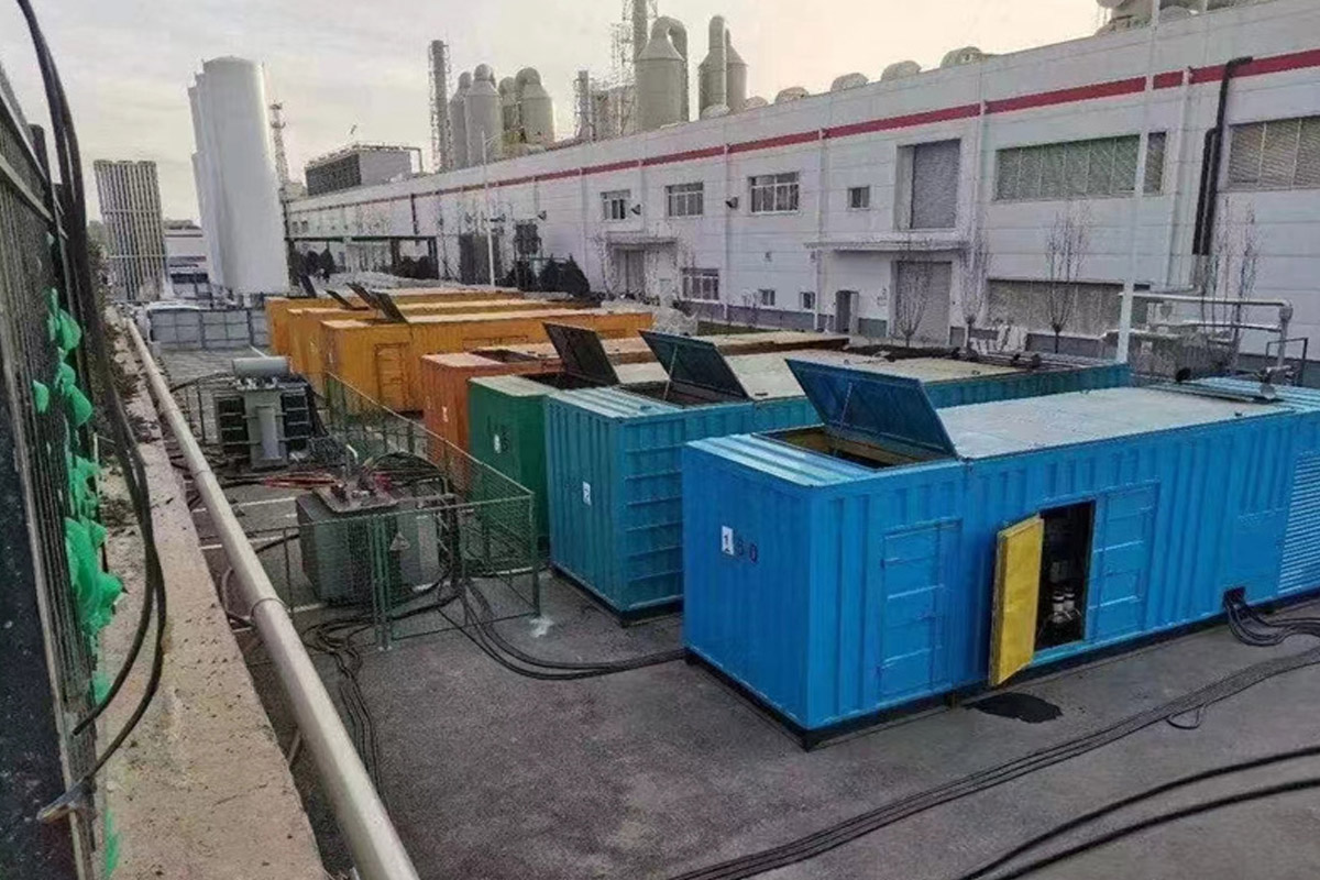 人民路街道发电机租赁施工现场